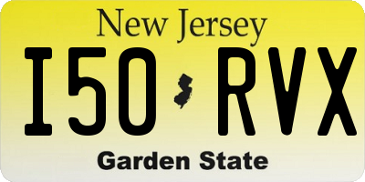 NJ license plate I50RVX
