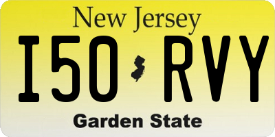NJ license plate I50RVY