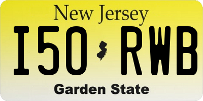 NJ license plate I50RWB