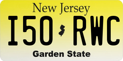 NJ license plate I50RWC