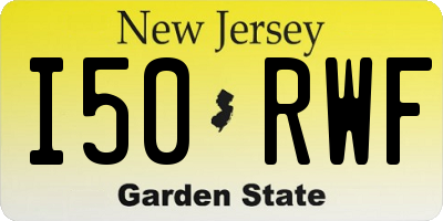 NJ license plate I50RWF