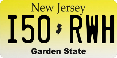 NJ license plate I50RWH