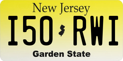NJ license plate I50RWI
