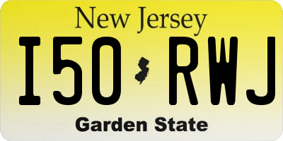 NJ license plate I50RWJ