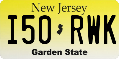 NJ license plate I50RWK