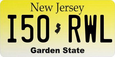 NJ license plate I50RWL