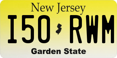 NJ license plate I50RWM