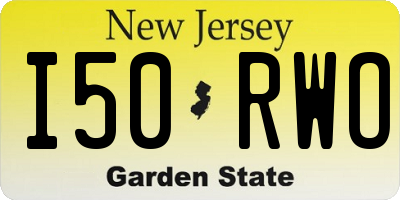 NJ license plate I50RWO