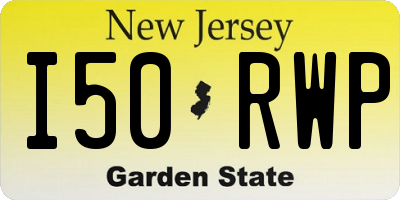 NJ license plate I50RWP