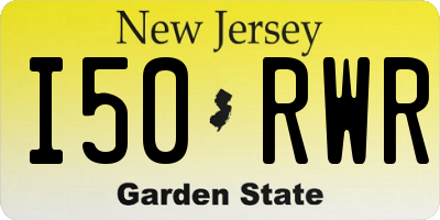 NJ license plate I50RWR