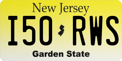 NJ license plate I50RWS