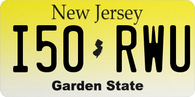 NJ license plate I50RWU