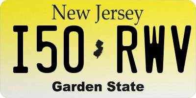 NJ license plate I50RWV