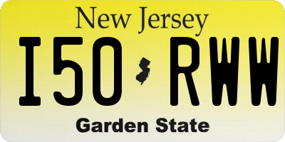 NJ license plate I50RWW