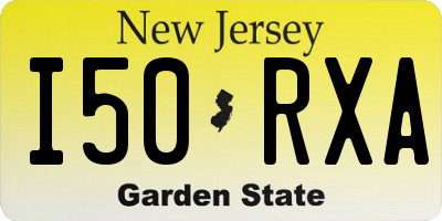 NJ license plate I50RXA