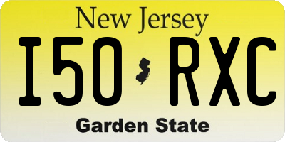 NJ license plate I50RXC
