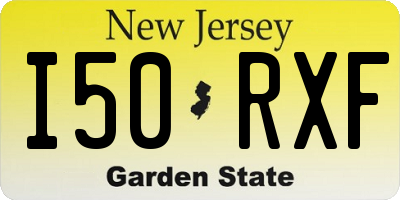 NJ license plate I50RXF