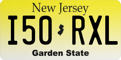 NJ license plate I50RXL