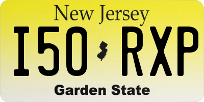 NJ license plate I50RXP