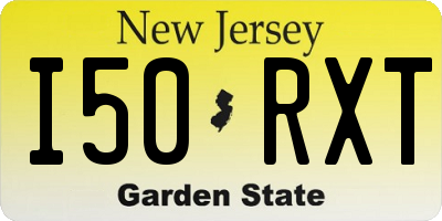 NJ license plate I50RXT