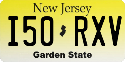 NJ license plate I50RXV