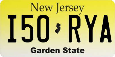 NJ license plate I50RYA