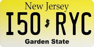 NJ license plate I50RYC