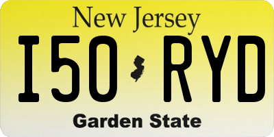NJ license plate I50RYD