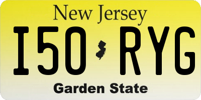 NJ license plate I50RYG
