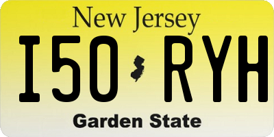 NJ license plate I50RYH
