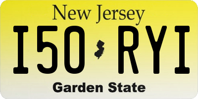 NJ license plate I50RYI