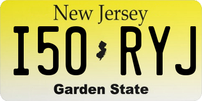 NJ license plate I50RYJ