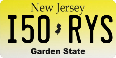 NJ license plate I50RYS