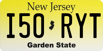NJ license plate I50RYT