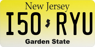 NJ license plate I50RYU