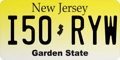 NJ license plate I50RYW