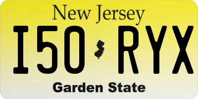 NJ license plate I50RYX