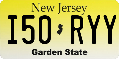 NJ license plate I50RYY