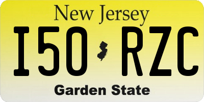 NJ license plate I50RZC