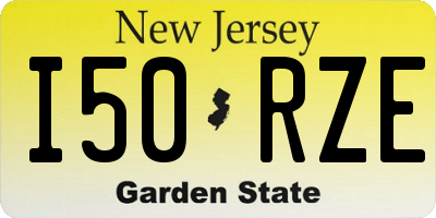NJ license plate I50RZE