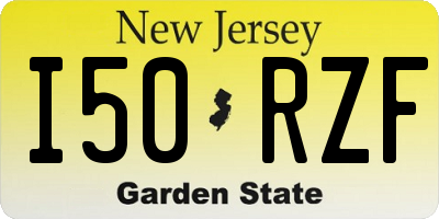 NJ license plate I50RZF