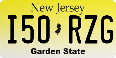 NJ license plate I50RZG
