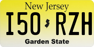 NJ license plate I50RZH