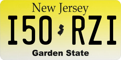 NJ license plate I50RZI