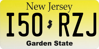 NJ license plate I50RZJ