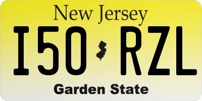 NJ license plate I50RZL
