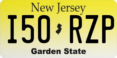 NJ license plate I50RZP