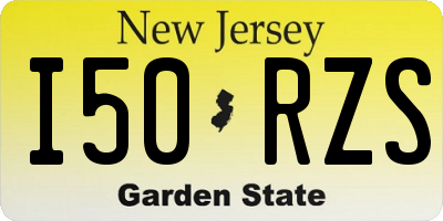 NJ license plate I50RZS