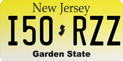 NJ license plate I50RZZ