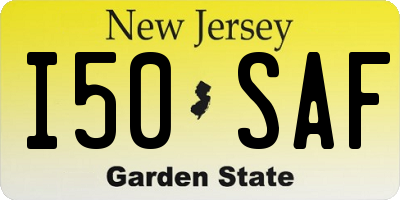 NJ license plate I50SAF
